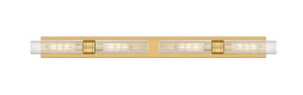 Downtown Urban Four Light Bath Vanity in Brushed Brass (405|617L-4W-BB-G617-11SCL)