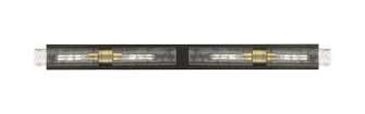 Downtown Urban Four Light Bath Vanity in Black Antique Brass (405|617L-4W-BAB-G617-11DE)
