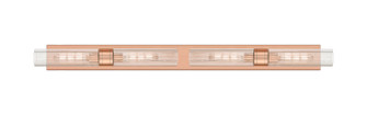 Downtown Urban Four Light Bath Vanity in Antique Copper (405|617L-4W-AC-G617-11SCL)