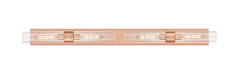 Downtown Urban Four Light Bath Vanity in Antique Copper (405|617L-4W-AC-G617-11CL)