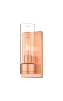 Downtown Urban One Light Wall Sconce in Antique Copper (405|617-1W-AC-G617-8CL)