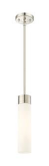 Downtown Urban One Light Mini Pendant in Polished Nickel (405|617-1S-PN-G617-11WH)