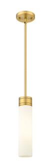 Downtown Urban One Light Mini Pendant in Brushed Brass (405|617-1S-BB-G617-11SWH)