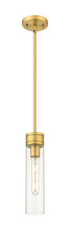 Downtown Urban One Light Mini Pendant in Brushed Brass (405|617-1S-BB-G617-11CL)
