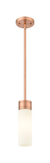 Downtown Urban One Light Mini Pendant in Antique Copper (405|617-1S-AC-G617-8SWH)