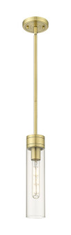 Downtown Urban One Light Mini Pendant in Antique Brass (405|617-1S-AB-G617-11CL)