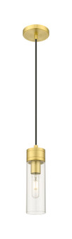 Downtown Urban One Light Mini Pendant in Satin Gold (405|617-1P-SG-G617-8CL)