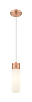 Downtown Urban One Light Mini Pendant in Antique Copper (405|617-1P-AC-G617-8WH)