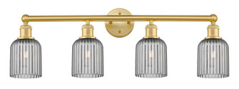 Edison Four Light Bath Vanity in Satin Gold (405|616-4W-SG-G559-5SM)