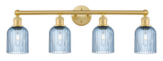 Edison Four Light Bath Vanity in Satin Gold (405|616-4W-SG-G559-5BL)