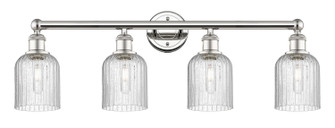 Edison Four Light Bath Vanity in Polished Nickel (405|616-4W-PN-G559-5SDY)