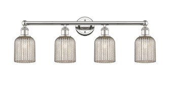 Edison Four Light Bath Vanity in Polished Nickel (405|616-4W-PN-G559-5ME)