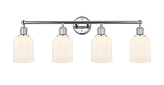 Edison Four Light Bath Vanity in Polished Chrome (405|616-4W-PC-G559-5GWH)