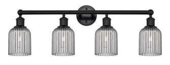 Edison Four Light Bath Vanity in Matte Black (405|616-4W-BK-G559-5SM)