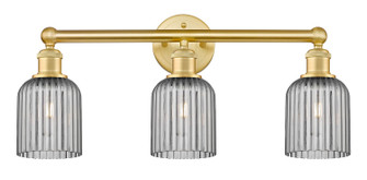 Edison Three Light Bath Vanity in Satin Gold (405|616-3W-SG-G559-5SM)