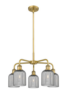 Downtown Urban Five Light Chandelier in Brushed Brass (405|516-5CR-BB-G559-5SM)