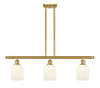 Ballston Three Light Island Pendant in Satin Gold (405|516-3I-SG-G559-5GWH)