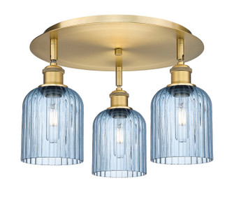 Ballston Three Light Semi-Flush Mount in Brushed Brass (405|516-3C-BB-G559-5BL)
