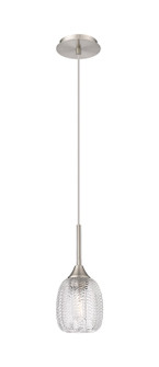 Downtown Urban One Light Pendant in Brushed Satin Nickel (405|323-1P-SN-G323-5CL)
