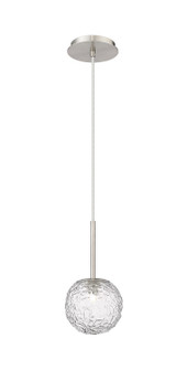 Downtown Urban One Light Mini Pendant in Brushed Satin Nickel (405|320-1P-SN-G320-6CL-SN)