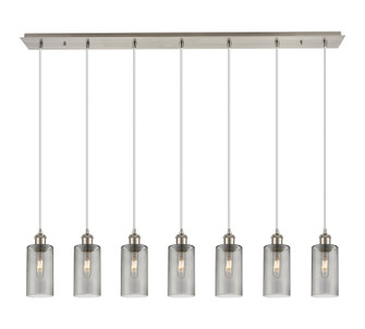 Downtown Urban Seven Light Linear Pendant in Brushed Satin Nickel (405|127B-7P-SN-G434-7SM)