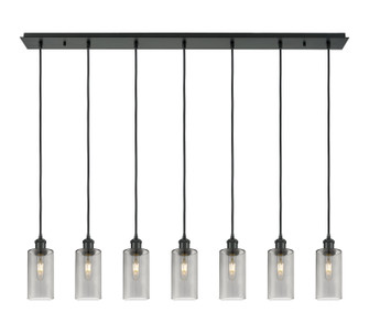 Downtown Urban Seven Light Linear Pendant in Matte Black (405|127B-7P-BK-G434-7SM)