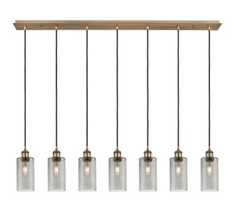 Downtown Urban Seven Light Linear Pendant in Brushed Brass (405|127B-7P-BB-G434-7SM) Downtown Urban Seven Light Linear Pendant in Brushed Brass (405|127B-7P-BB-G434-7SM)
