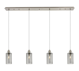 Downtown Urban Four Light Linear Pendant in Brushed Satin Nickel (405|124B-4P-SN-G434-7SM)