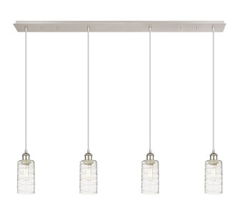 Downtown Urban Four Light Linear Pendant in Polished Nickel (405|124B-4P-PN-G434-7DE)