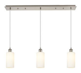 Downtown Urban Three Light Linear Pendant in Brushed Satin Nickel (405|123B-3P-SN-G434-7WH)