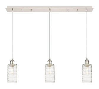 Downtown Urban Three Light Linear Pendant in Polished Nickel (405|123B-3P-PN-G434-7DE)