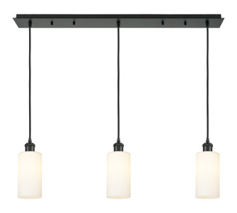 Downtown Urban Three Light Linear Pendant in Matte Black (405|123B-3P-BK-G434-7WH)