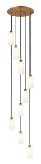 Downtown Urban Nine Light Pendant in Brushed Brass (405|119B-9P-BB-G434-7WH)