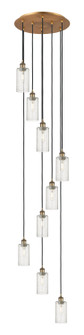 Downtown Urban Nine Light Pendant in Brushed Brass (405|119B-9P-BB-G434-7SDY)