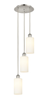 Downtown Urban Three Light Pendant in Polished Nickel (405|113B-3P-PN-G434-7WH)