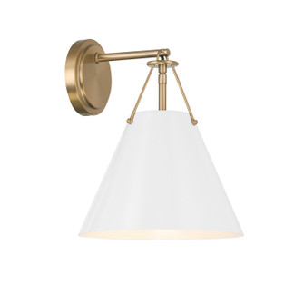Xavier One Light Wall Sconce in Vibrant Gold (60|XAV-B8311-VG-WH)