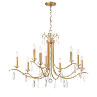 Rollins Nine Light Chandelier in Antique Gold (60|ROL-18819-GA)
