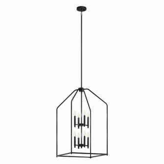 Madden Eight Light Foyer Pendant in Black (12|52723BK)