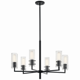 Velestino Six Light Chandelier in Black (12|52679BK)