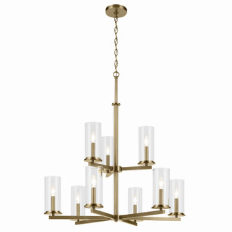 Crosby Nine Light Chandelier in Natural Brass (12|44014NBR)