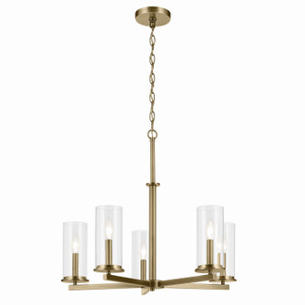 Crosby Five Light Chandelier in Natural Brass (12|43999NBR)