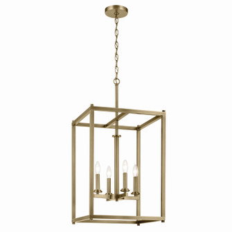Crosby Four Light Foyer Pendant in Natural Brass (12|43998NBR)