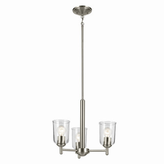 Shailene Three Light Mini Chandelier in Brushed Nickel (12|43670NICLR)