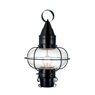 Classic Onion One Light Outdoor Post Lantern in Black (45|1511-BL-CL)