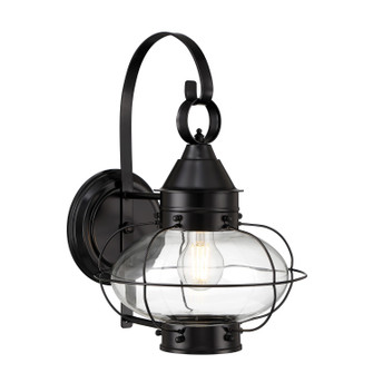 Cottage Onion One Light Outdoor Wall Sconce in Black (45|1324-BL-CL)