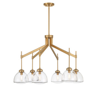 Corbin Six Light Chandelier in Warm Brass (51|1-9841-6-322)