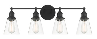 Barwell Four Light Bath Vanity in Coal Black (7|5684-66A)