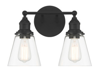 Barwell Two Light Bath Vanity in Coal Black (7|5682-66A)