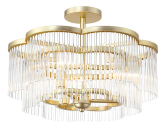 Azura Three Light Semi-Flush in Heirloom Brass (7|5454-856)