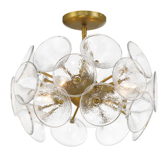 Winter Four Light Semi-Flush to Pendant in Soft Brass (7|3654-695)